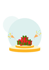 Heap wrapped gifts in colorful packaging