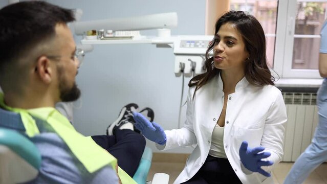 Dentist making sure the patient is well informed