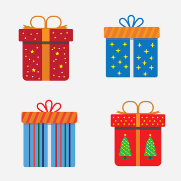 set of gift boxes design