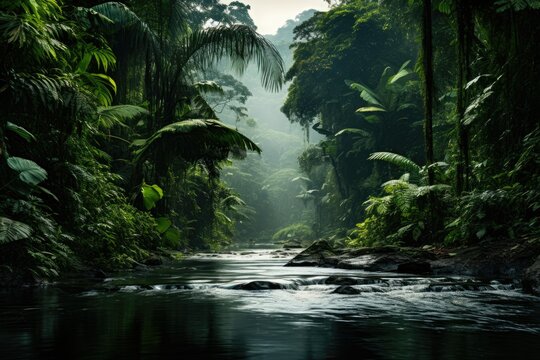 Lush Rainforest Panorama