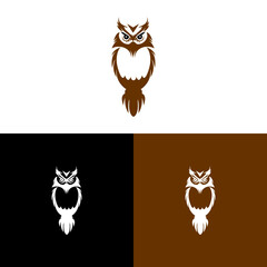 owl logo vector