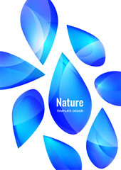 Many transparent isolated petals on a white background. Vector