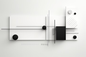 Minimalist Harmony Abstract 3D Composition for a Serene and Elegant Aesthetic