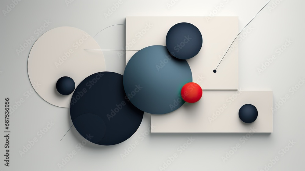 Poster minimalistic geometric background design with subtle gradient and soft pastel tones