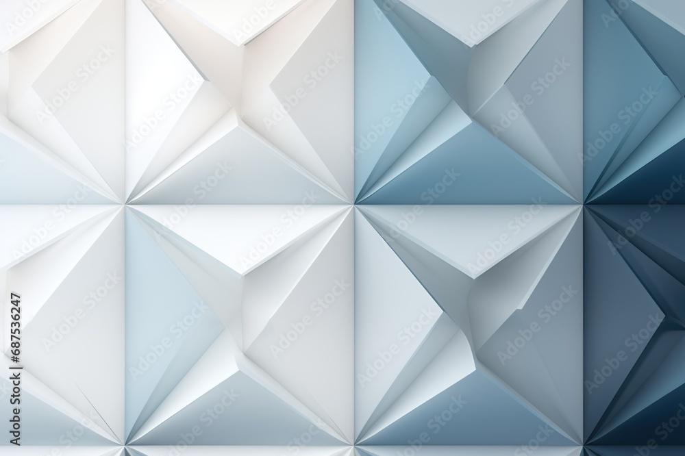 Poster abstract 3d rendering of modern geometric sculpture in futuristic setting