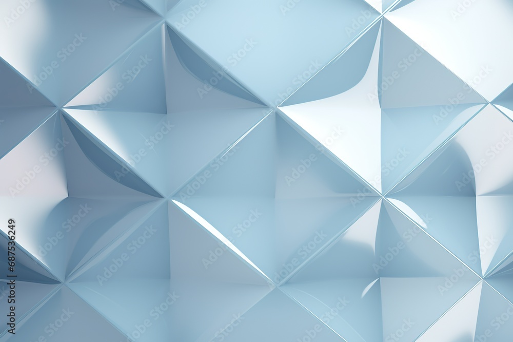 Poster abstract 3d rendering of modern geometric sculpture in futuristic setting
