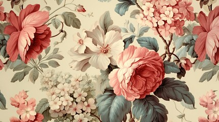 Antique Blooms: Vintage Floral Ornament