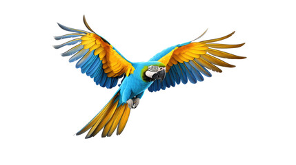 Obraz premium macaw flying isolated on white