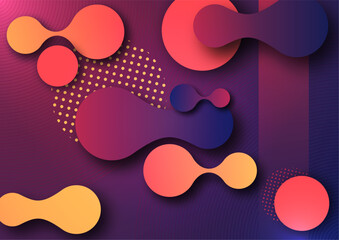 Trendy geometric background. Liquid fluid, overlay. Suitable for wallpaper, banner, background, card, landing page, cover, flyer, report, business, social media. Vector