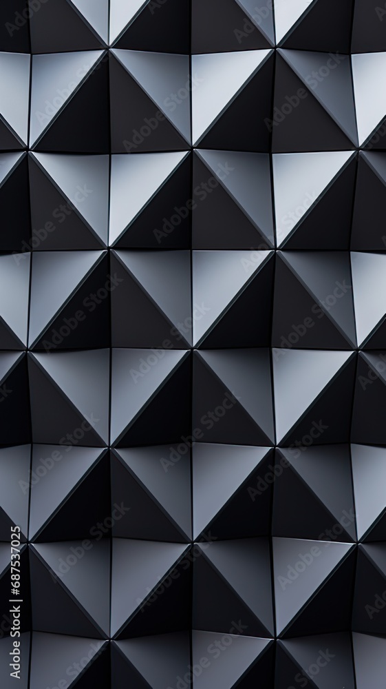 Poster monochromatic triangular geometric tessellations with striking visual impact
