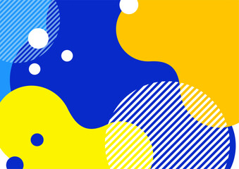 Creative abstract bright background. Smooth liquid, stripes and dots on a white background. Template for prints, posters, flyers. Vector illustration.