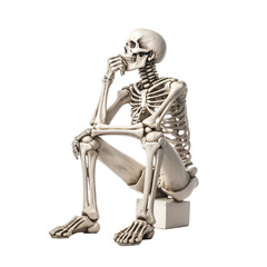 3D rendering of a human skeleton, isolated on transparent background, PNG file