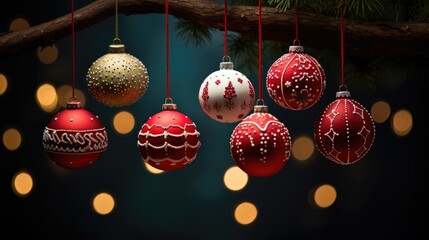 Christmas ornaments bauble holiday decoration, ai
