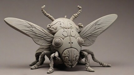 Clay Model of Insect Bug AI Generated