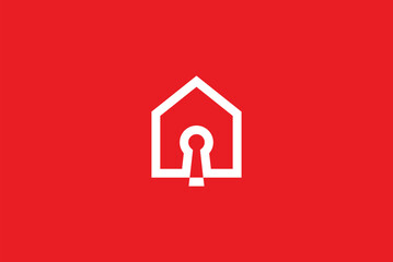 Home security logo design vector template
