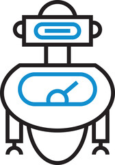 Cartoon Robot Icon
