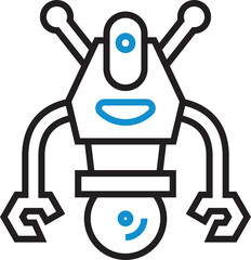 Cartoon Robot Icon
