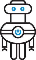 Cartoon Robot Icon
