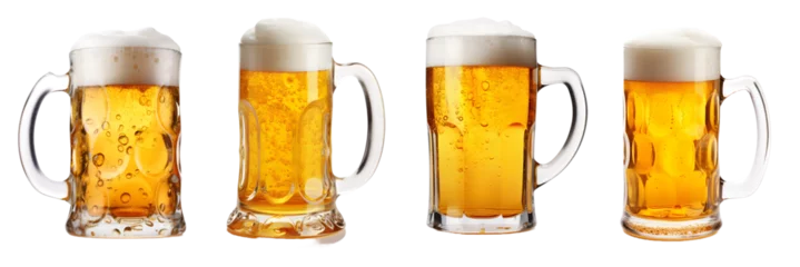 Foto op Canvas Beer on white background, PNG, transparent background, Generative Ai © Category PNG 