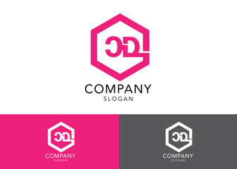 modern minimalist CD letter logo design