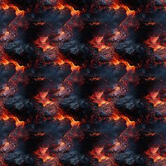 seamless texture of hot cooled volcanic lava