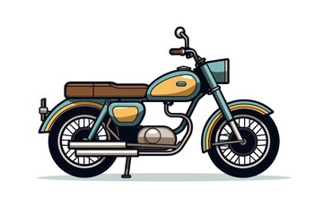 Motorcycle icon on white background
