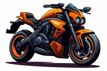 Motorcycle icon on white background