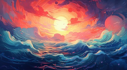 abstract background with fire