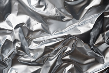 Tin Foil Texture Background. Metallic Texture and abstract form.