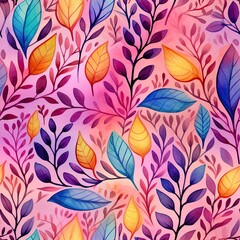 seamless pattern with leaves
