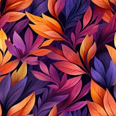 seamless pattern with leaves