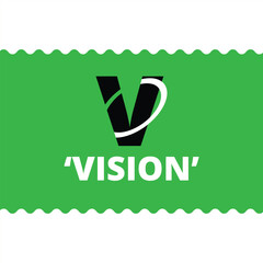 vision logo template logo vector minimal v letter icon 