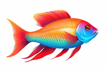 Parrotfish icon on white background