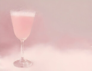 champagne and strawberry