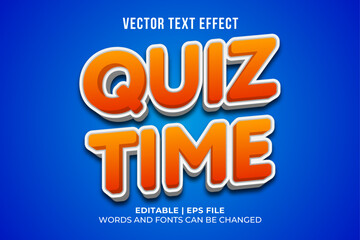 Editable quiz time text effect