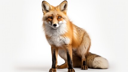 Fototapeta premium Fox isolated on a white background