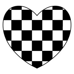 heart black checkered note y2k retro digital planner goodnotes sticker sticky memo paper banner Blank schedule Bookmarks. 