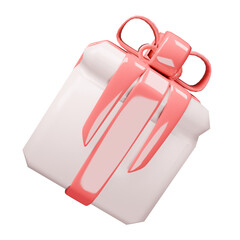 Real gift box with ribbon, pure white background, Distinctive gift boxes, Gift box set, White gift box, White gift