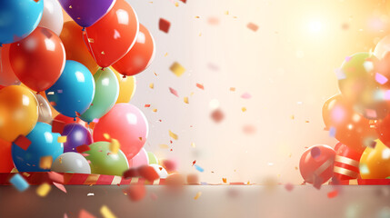 background for celebration with balloons 