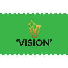 vision logo company  logo vector minimal v letter icon sign design