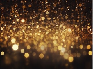 black background with glittering golden bokeh 
light , Mood and tone of luxury , made it elegant  and shining with good proportion for image background , AIGENERATED 