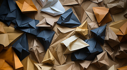 background of  geometric, origami, design paper 3d, 
