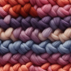 Seamless knitted wool texture background , ai generative - obrazy, fototapety, plakaty