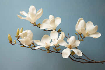 Magnolia background nature spring flower white blossoming