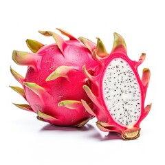 Dragon fruit isolated on white surface