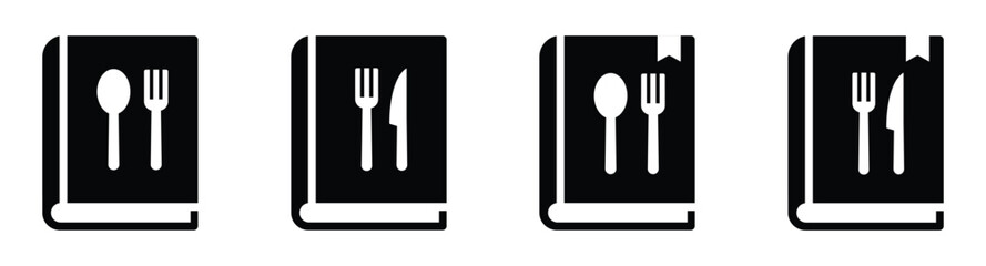 Food book icon, Cook book icon, vector illustration
