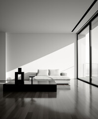 A minimalist living room 
