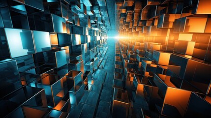 Obraz premium Abstract Patterns Reflecting the Dynamics of IT Progress