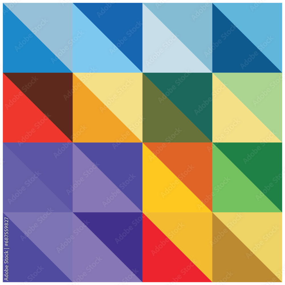 Poster abstract background with squares, rectangles, rhombus and crosses. vector illustration. design eleme