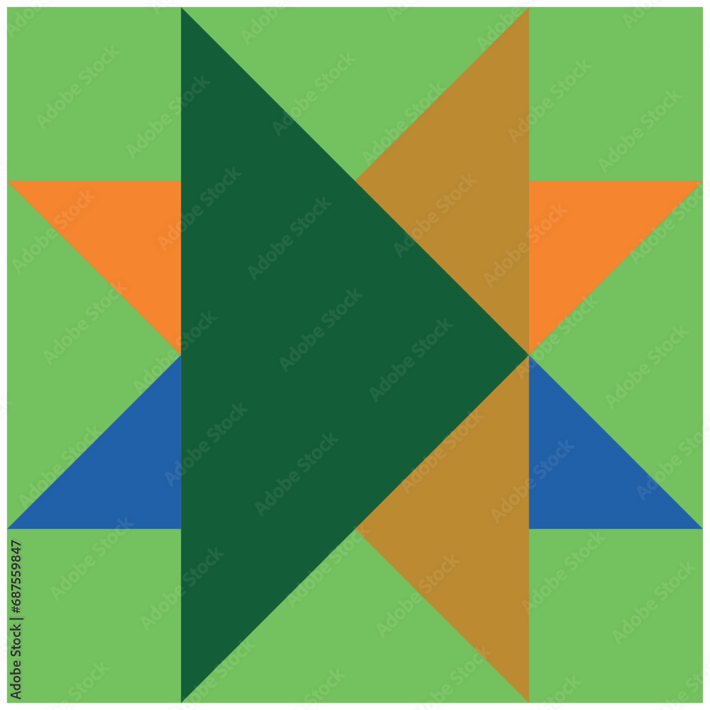 Poster abstract geometric background with triangles and rhombuses, vector illustration. design elements wit